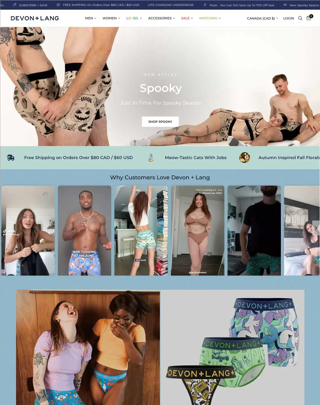 Devon + Lang online store